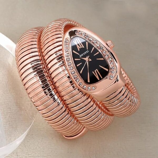Ladies Snake Bracelet Fashion Watch #1011 - Image 3