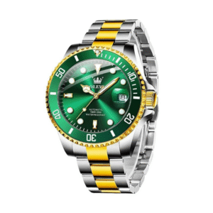 green gold olevs men’s automatic watch